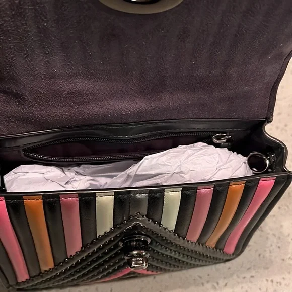 NWT! COACH COLORBLOCK QUILTED BOWERY LEATHER CROSSBODY BAG - Picture 8 of 10